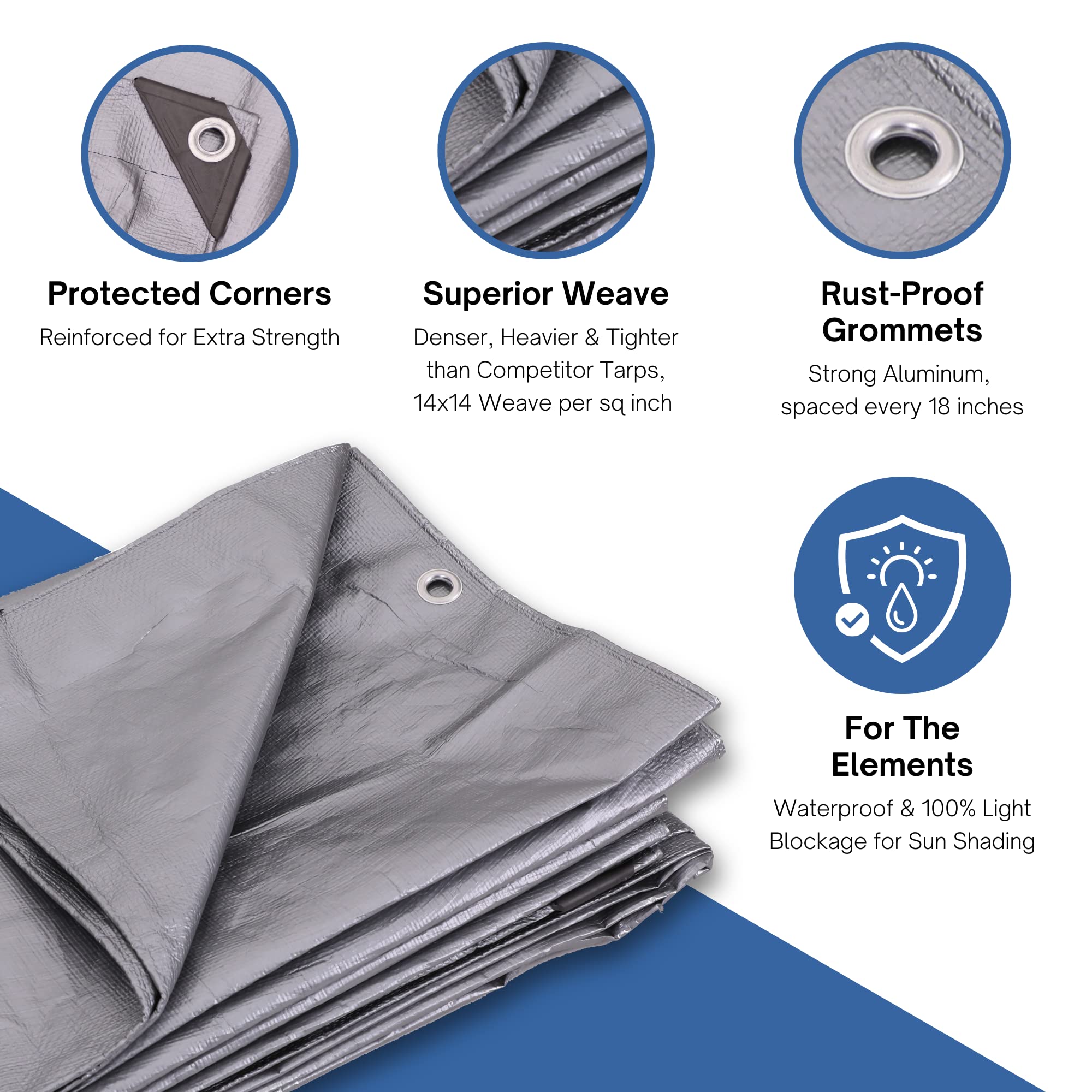 Kotap 20 x 24 Ft. Heavy-Duty Protection/Coverage Tarp, Superior